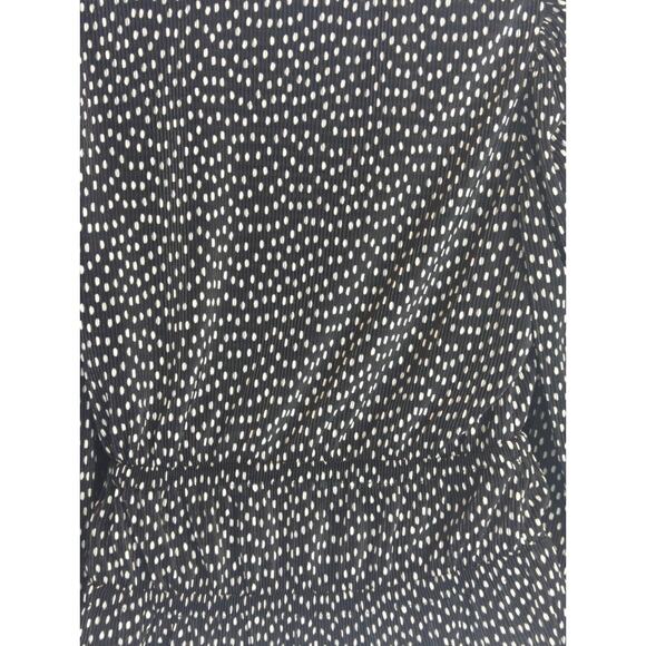 Zara Black & White Polka Dot Printed Blouse Women's Medium Preppy Bohemian Pinup - Picture 5 of 9
